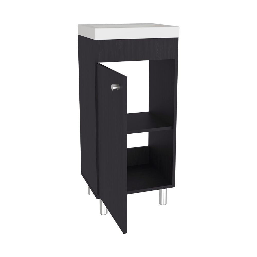 Waterford Black Bathroom Vanity with Integrated Sink