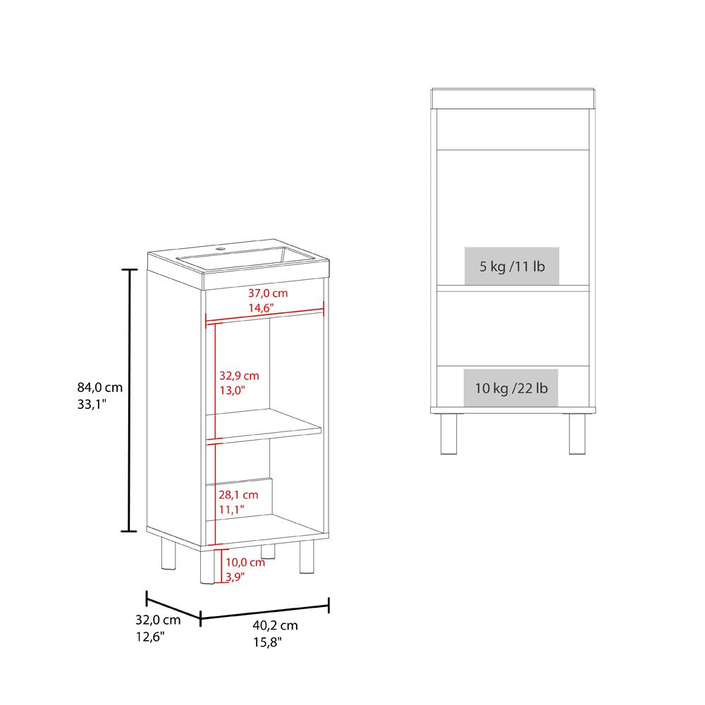 Waterford Vanity Sink: Compact Design with Integrated Sink and Storage