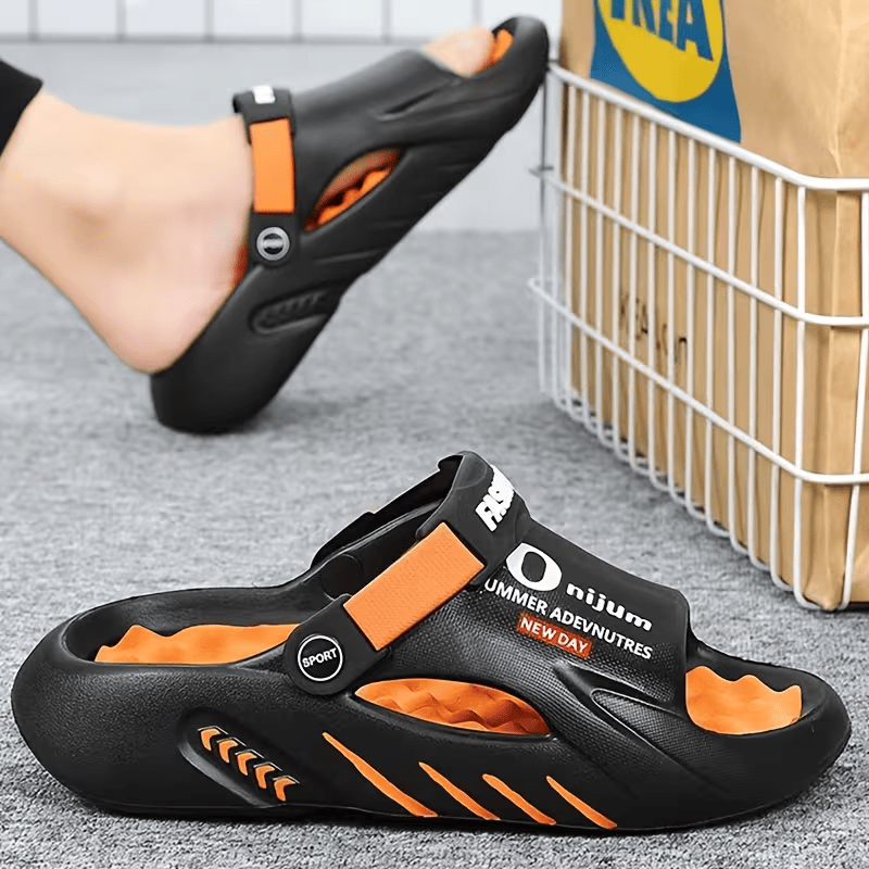 Quick-Drying Men's Clog Sandals with Adjustable Strap
