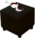 water-ready Stretch Ottoman Cover with Elastic Bottom – Machine Washable Storage Cube Cover