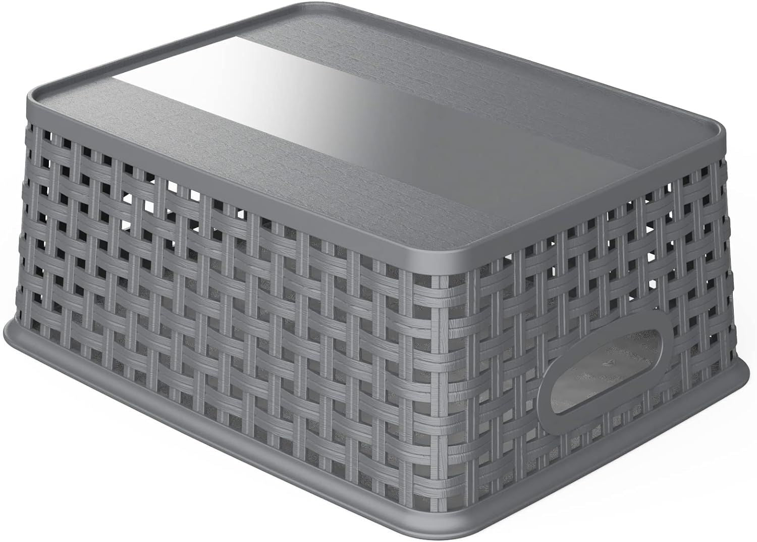 Grey Woven Storage Baskets – 6-Pack Organization Set