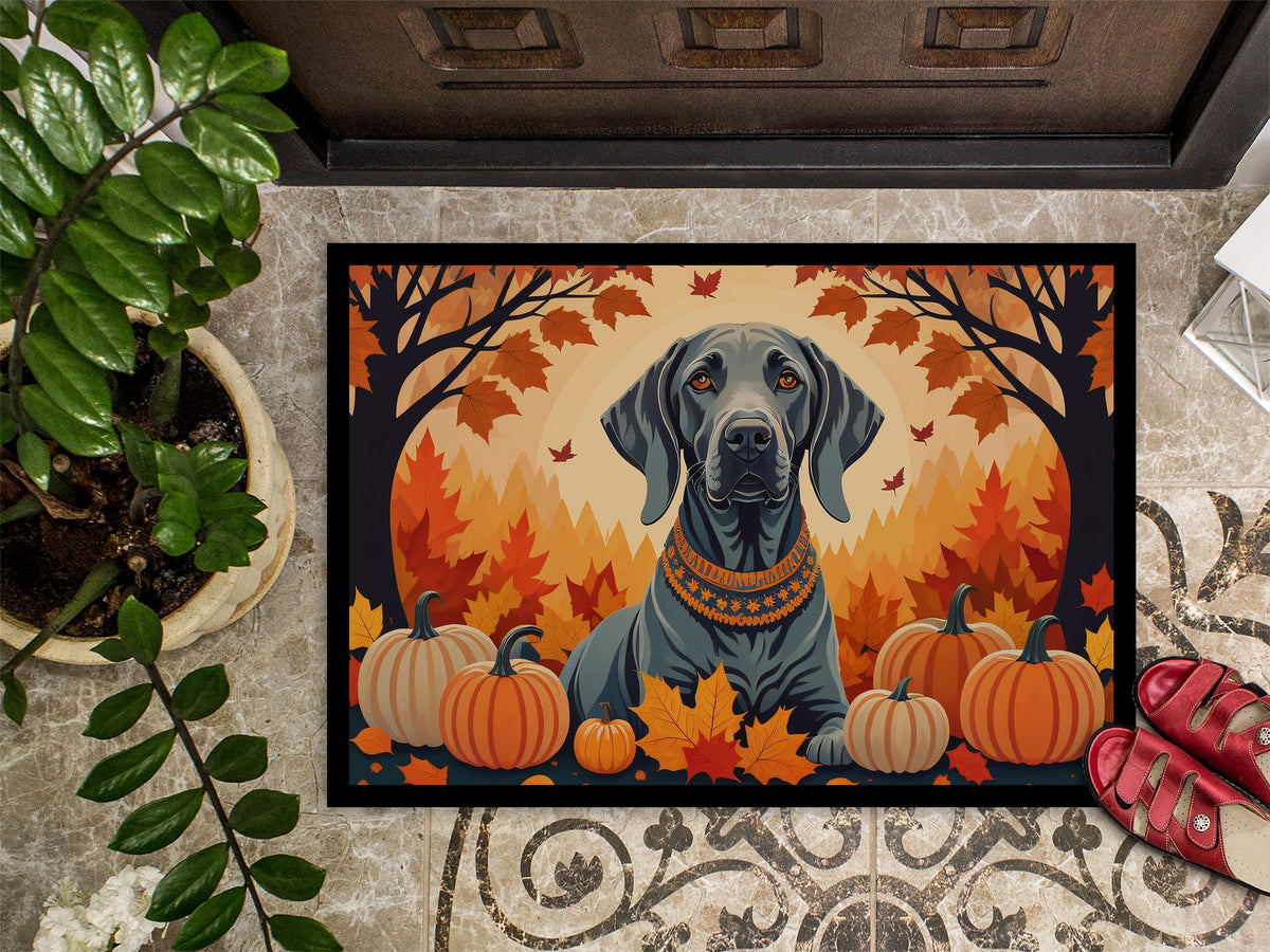 Weimaraner Fall Artwork Doormat