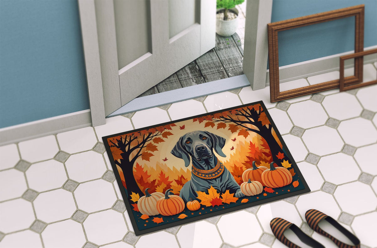 Weimaraner Fall Artwork Doormat