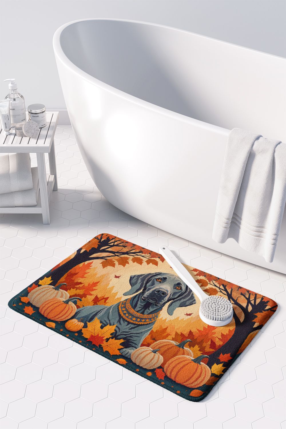Cushioned Kitchen Mat with Machine-Washable Design and Artistic Flair