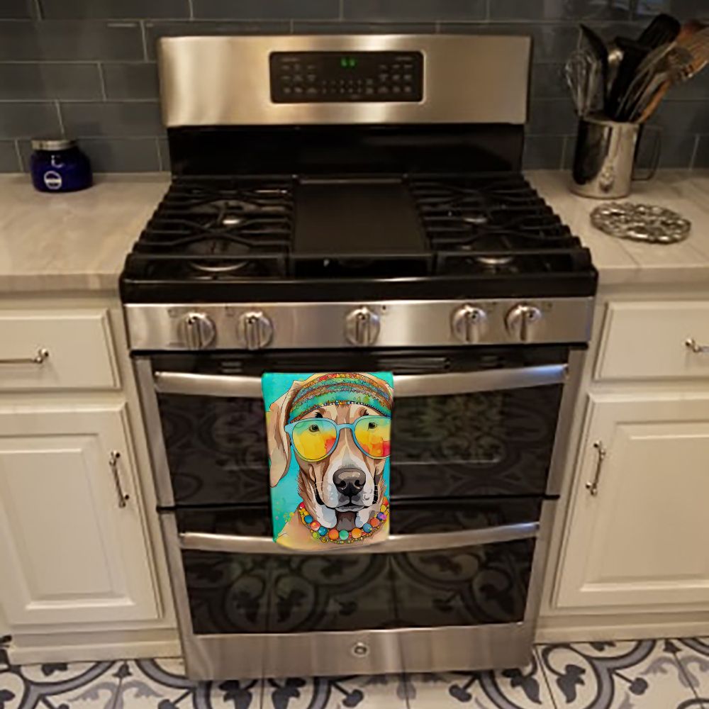 Weimaraner Hippie Dawg Dual-Sided Kitchen Towel