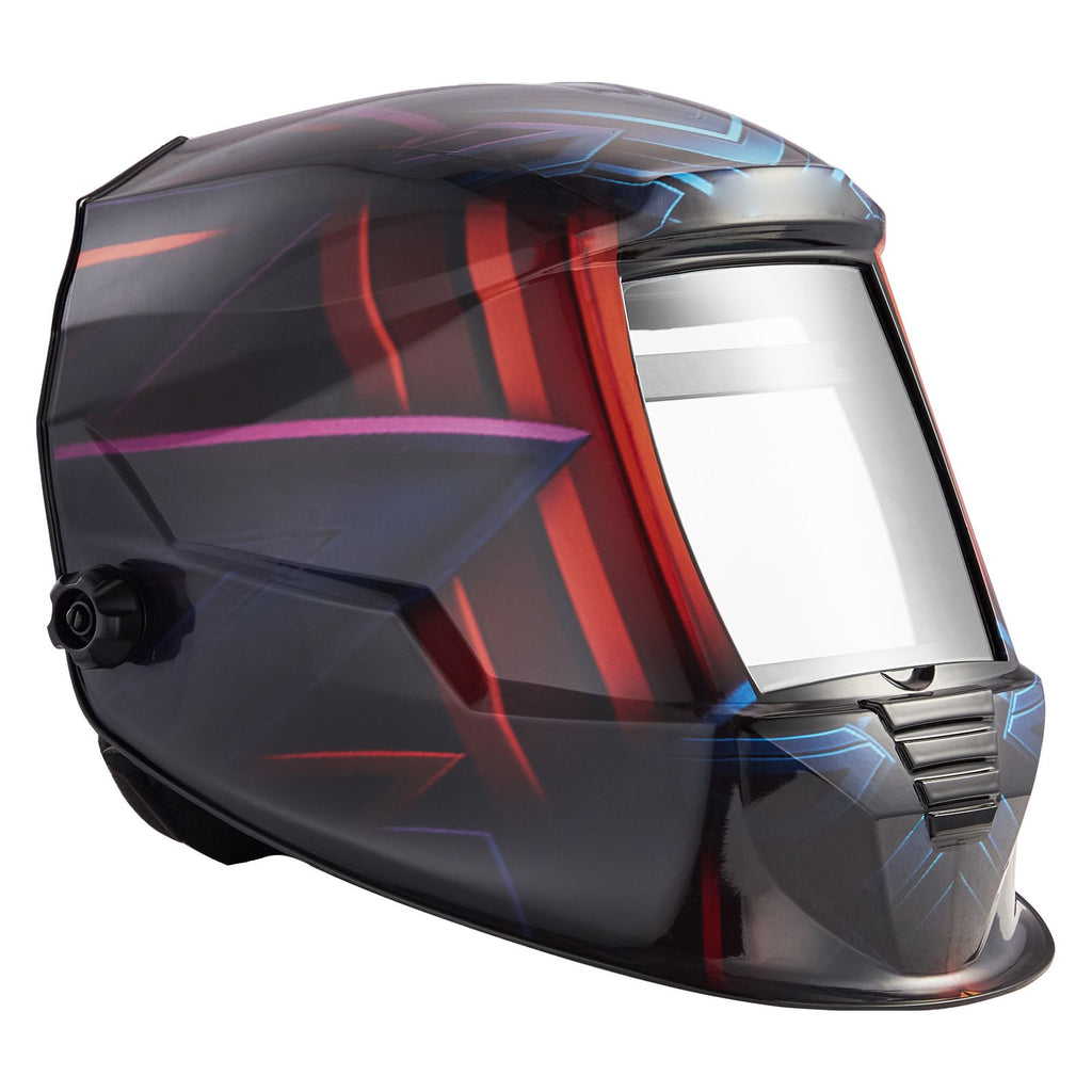 True Color Auto Darkening Welding Helmet - Large Viewing Screen, 4 Arc Sensors