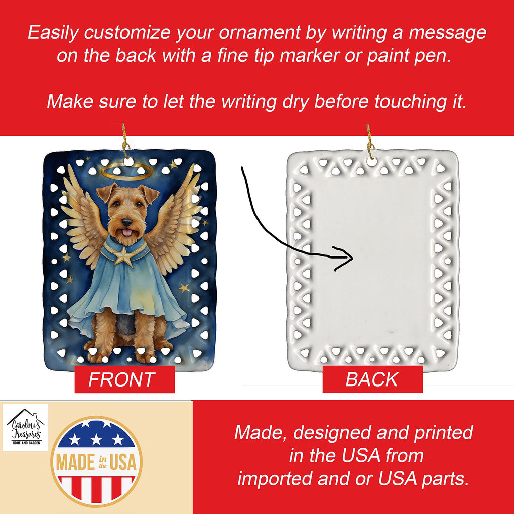 Welsh Terrier My Angel Personalized Christmas Ornament