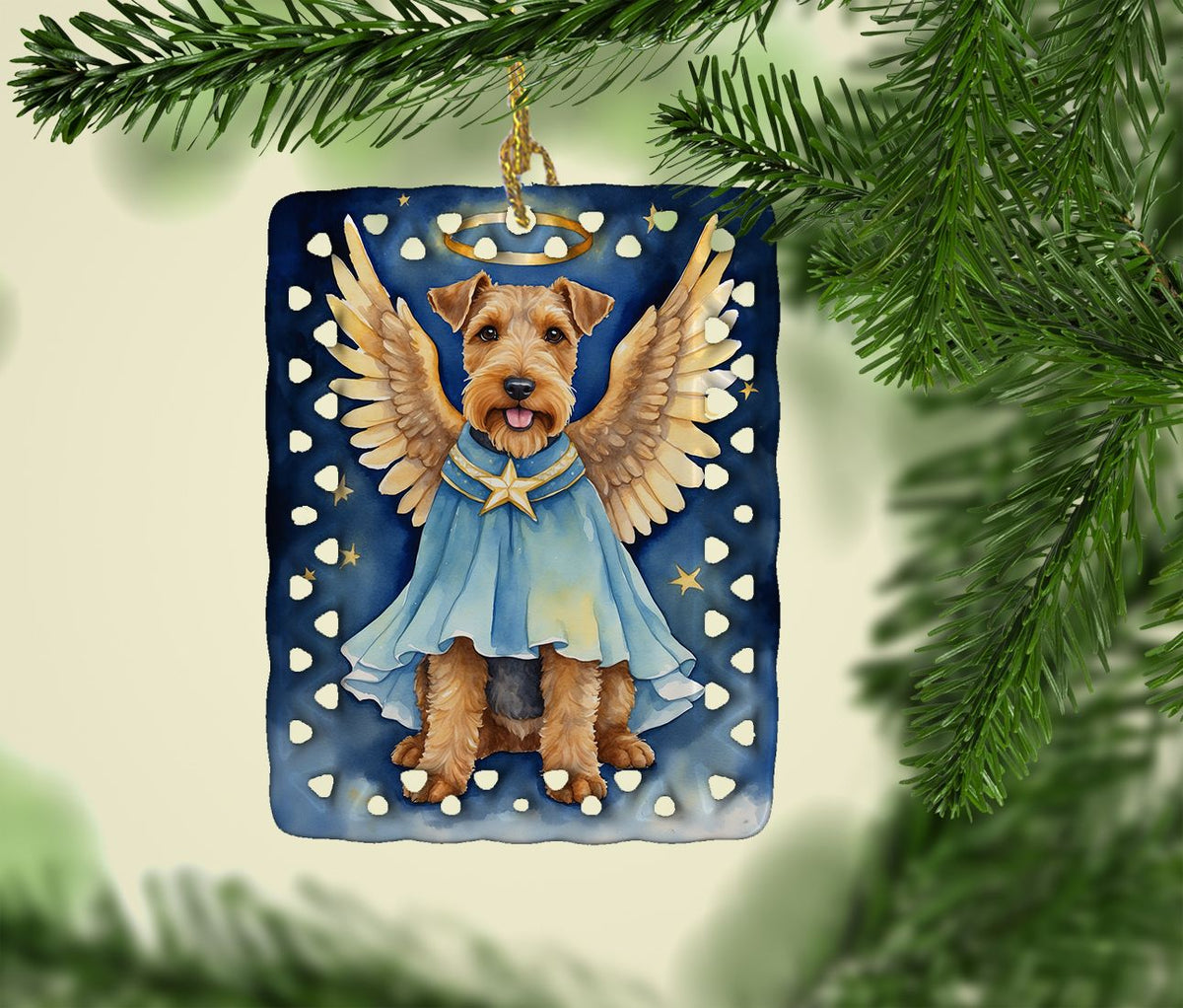 Welsh Terrier My Angel Personalized Christmas Ornament