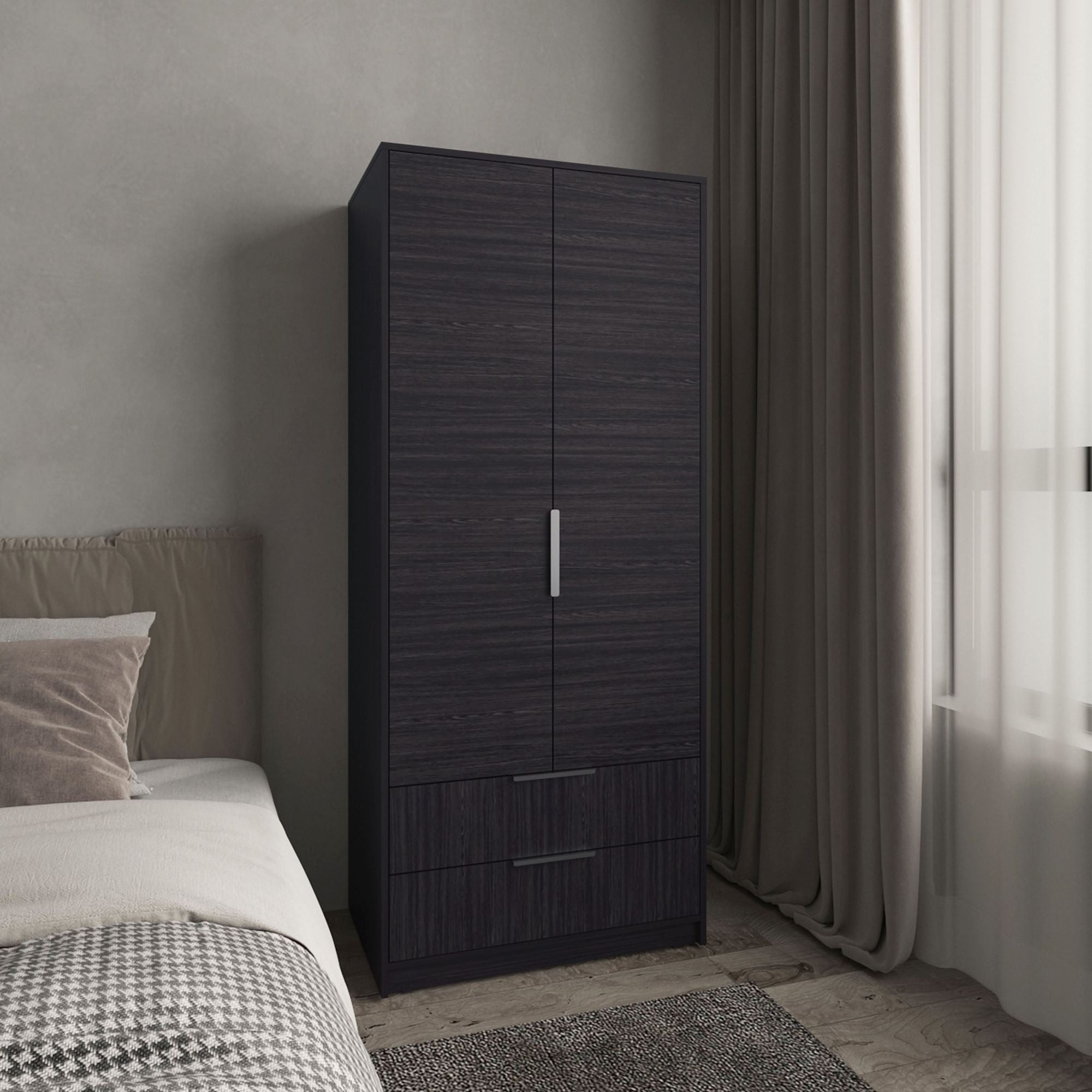 Wenden Armoire with Doors, Drawers, and Hanging Storage