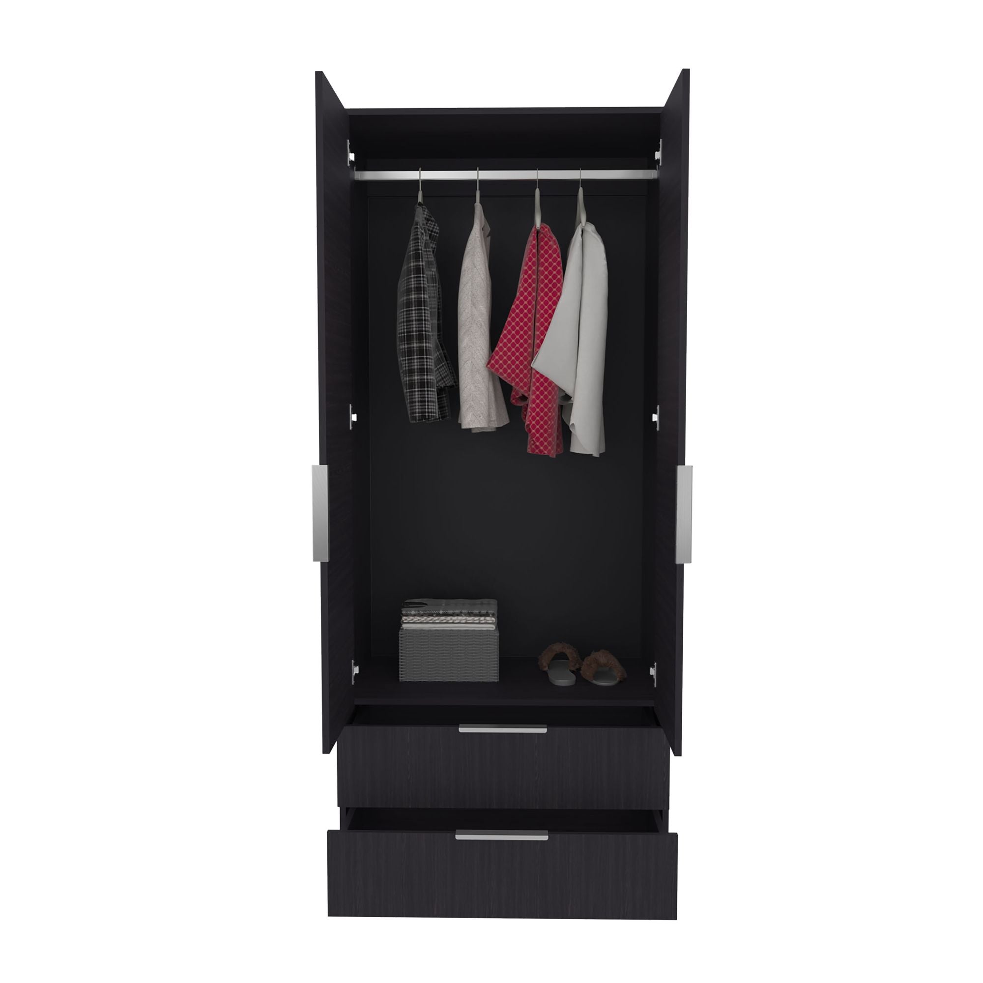 Wenden Armoire with Doors, Drawers, and Hanging Storage