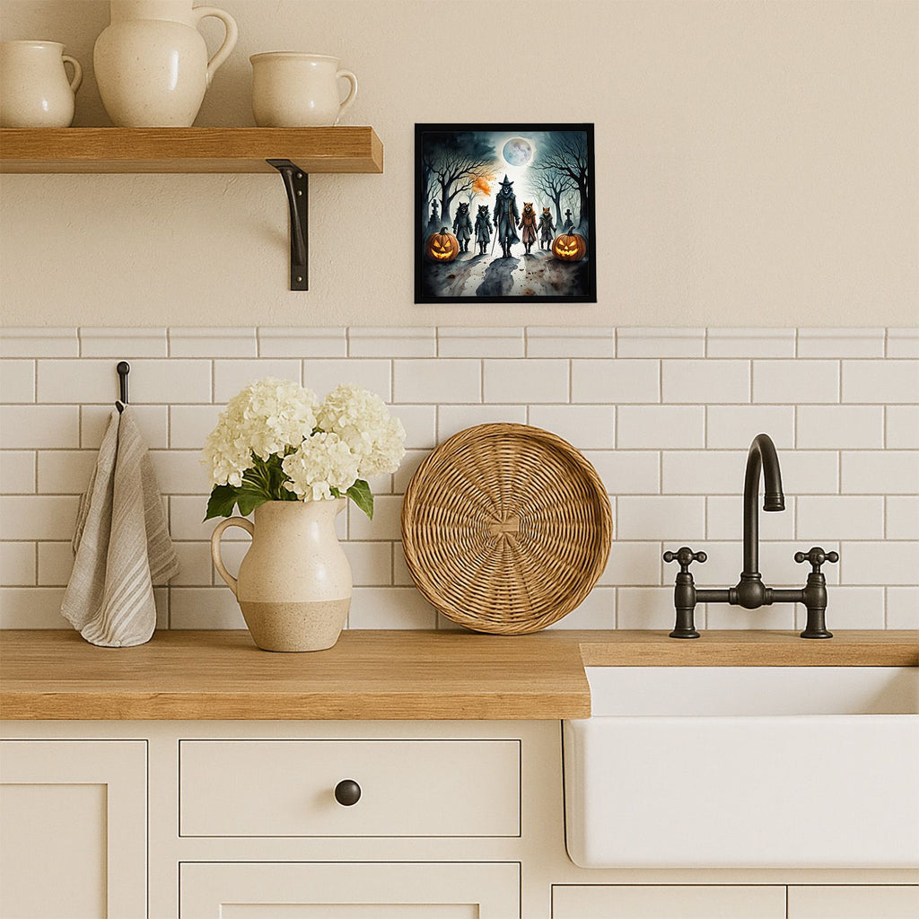 Spooky Werewolves Halloween Framed Wall Art