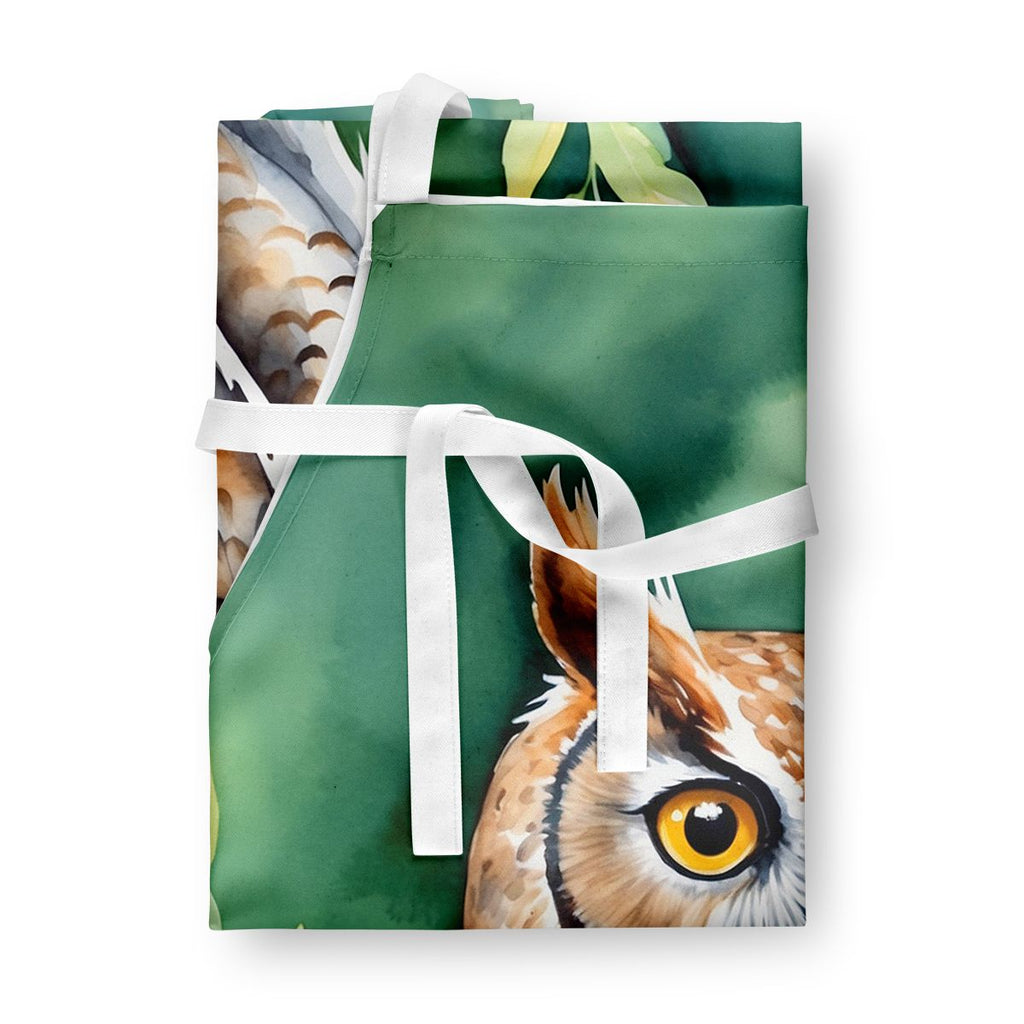 Western Screech Owl Artwork Bib Apron