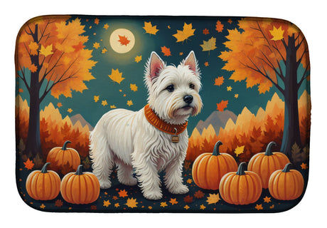 Westie Fall Absorbent Dish-Drying Mat