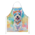 Westie Hippie Dawg Illustrated Bib Apron