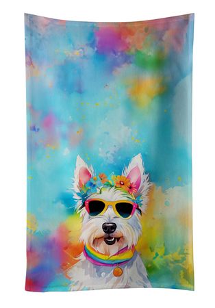 Westie Hippie Dawg Decorative Kitchen Towel