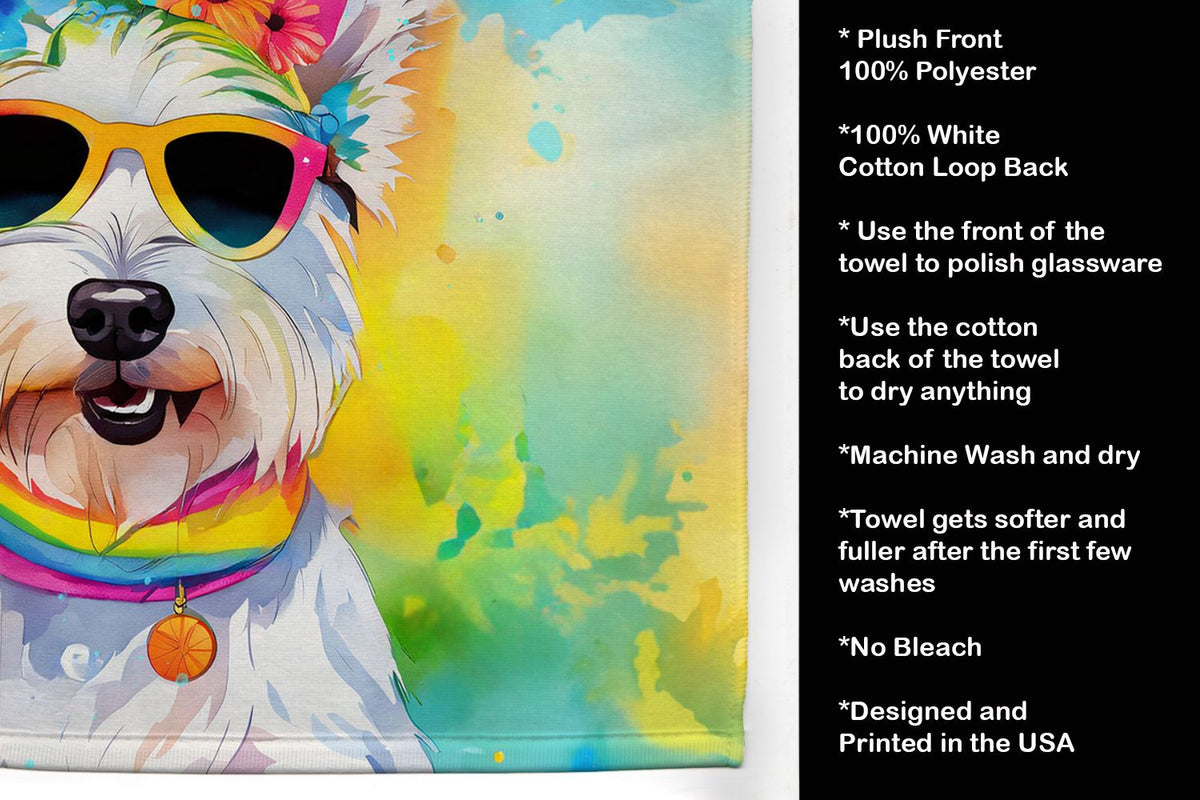 Westie Hippie Dawg Decorative Kitchen Towel