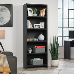 Westley 5-Shelf Bookcase – Black Finish with Adjustable Shelves