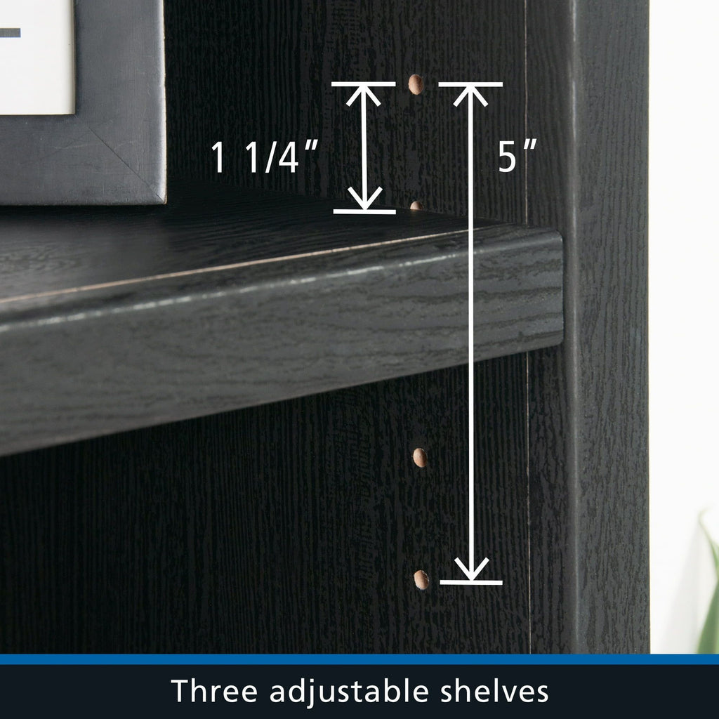 Westley 5-Shelf Bookcase – Black Finish with Adjustable Shelves
