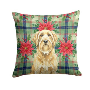 Otterhound Poinsettia Indoor Outdoor Christmas Pillow