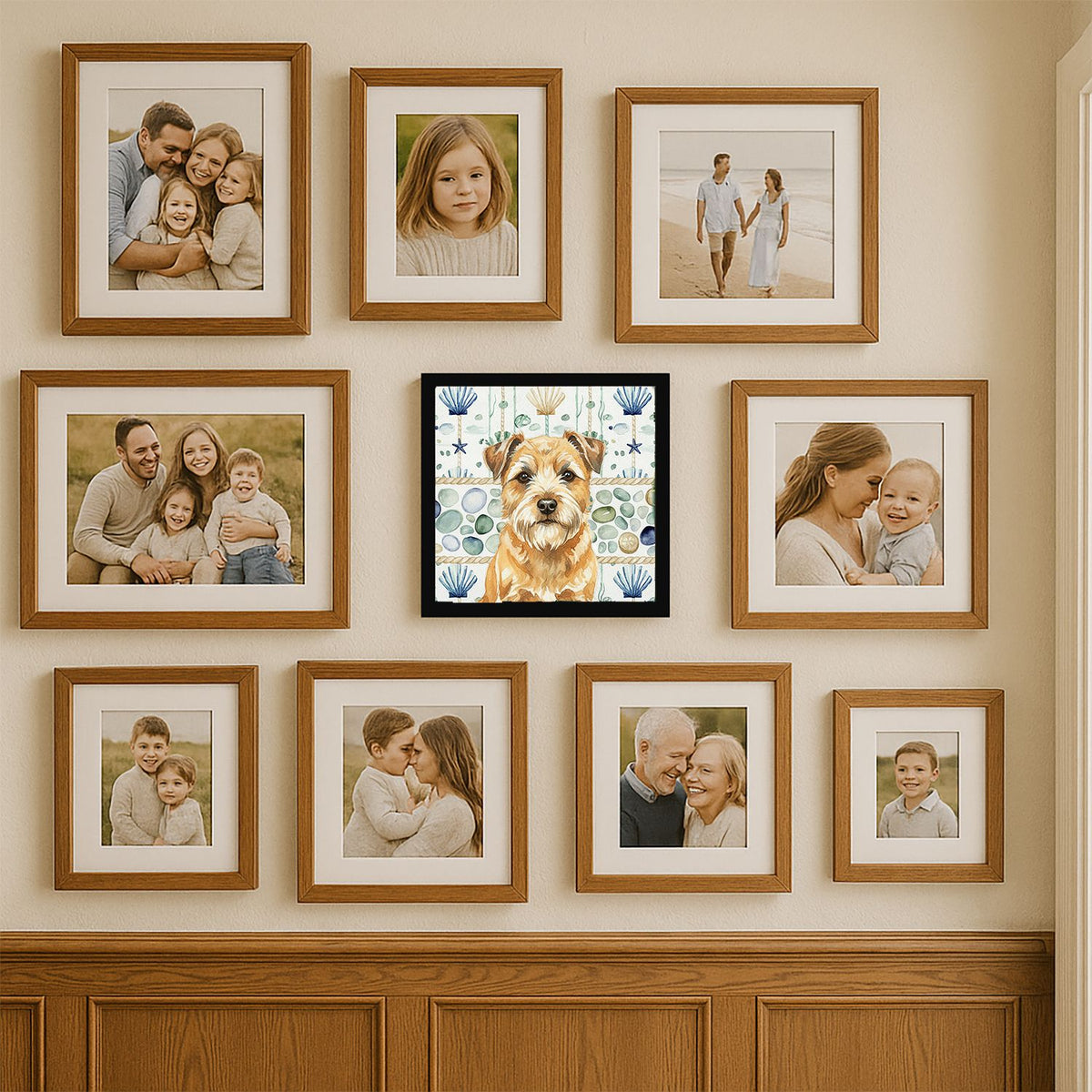 Wheaten Border Terrier Coastal Wall Art