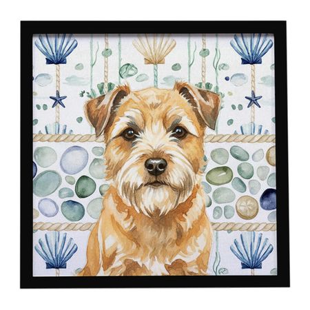 Wheaten Border Terrier Coastal Wall Art