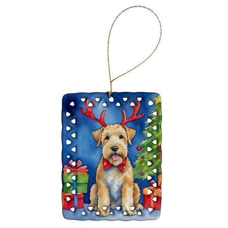 Wheaten Terrier Reindeer Personalized Christmas Ornament