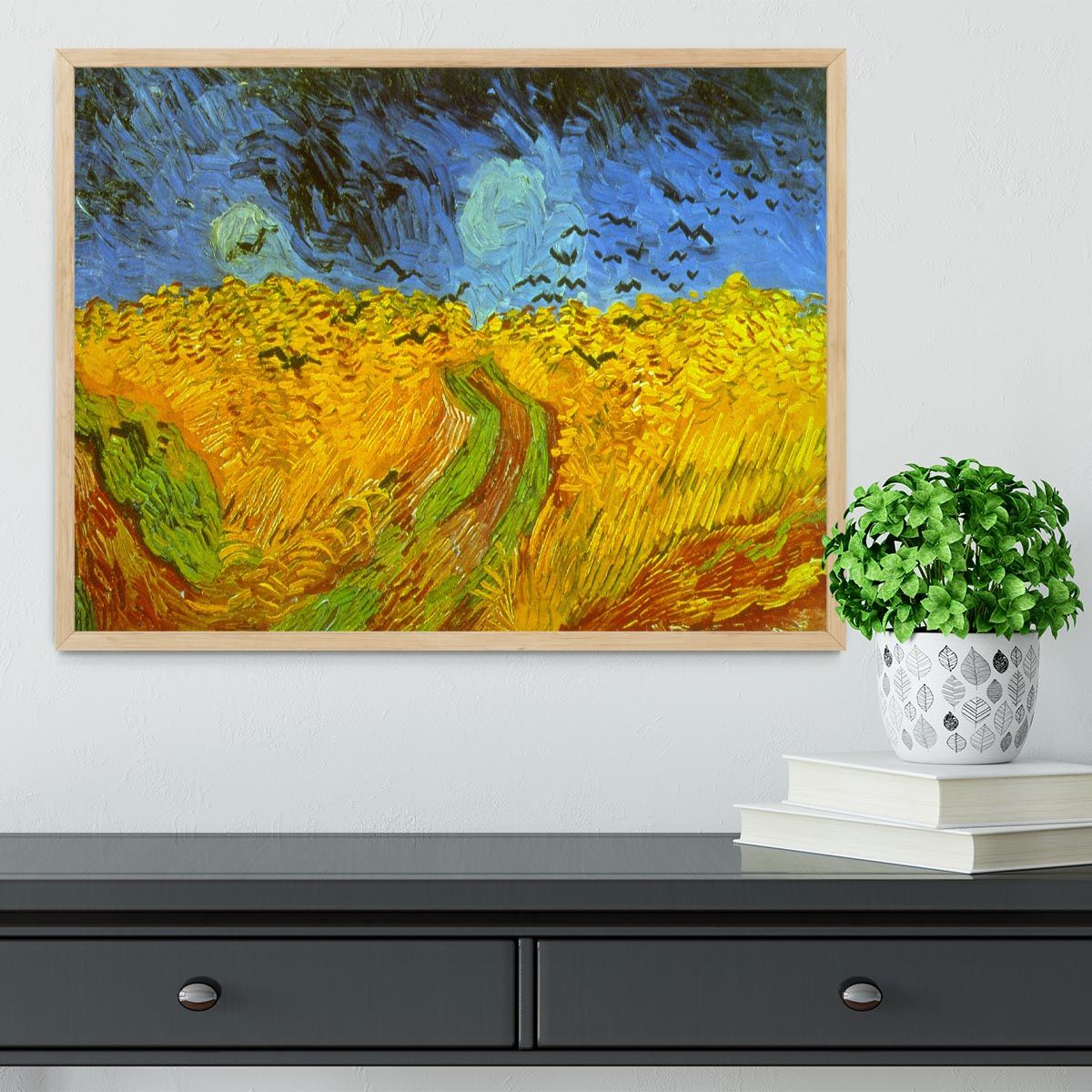 Wheatfield Framed Print with Vivid Color