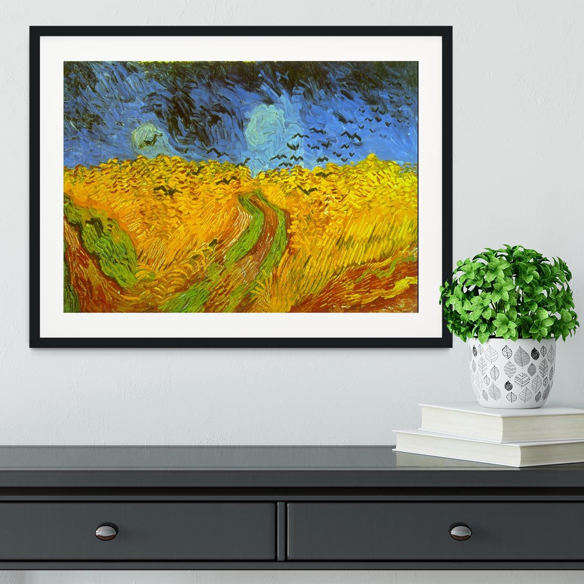Wheatfield Framed Print with Vivid Color