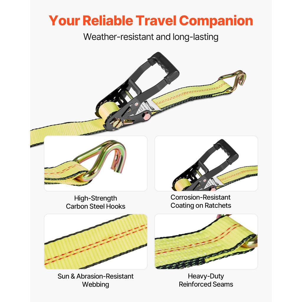 Clamp-Style Wheel Tie-Down Kit with J-Hooks