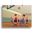 Wheelchair Basketball Action Wall Art