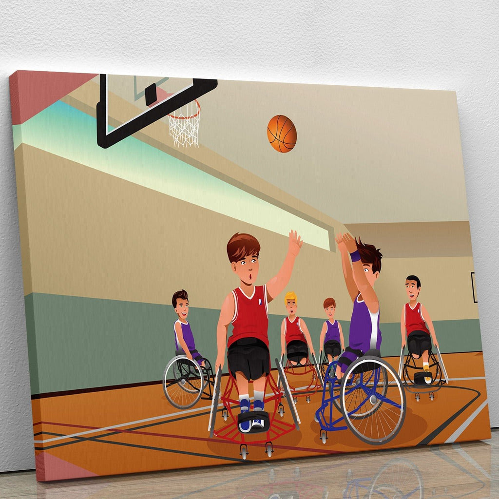 Wheelchair Basketball Action Wall Art