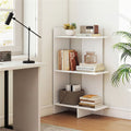 White 3-Tier Wooden Bookshelf, Engineered Board Per Shelf Anti-Toppling Kit Included