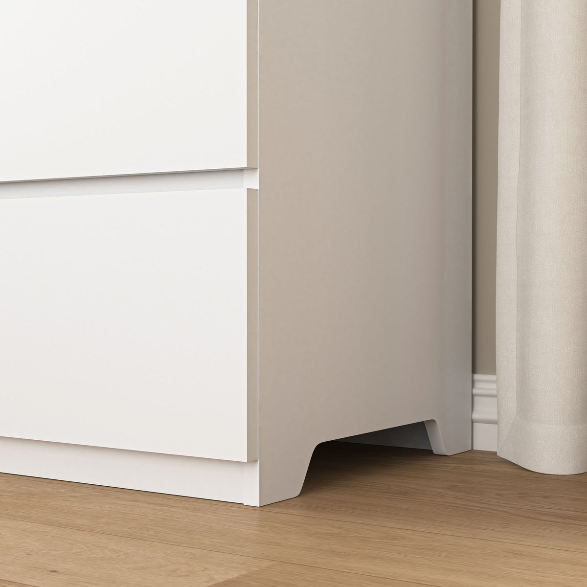 Modern White Nine-Drawer Storage Dresser