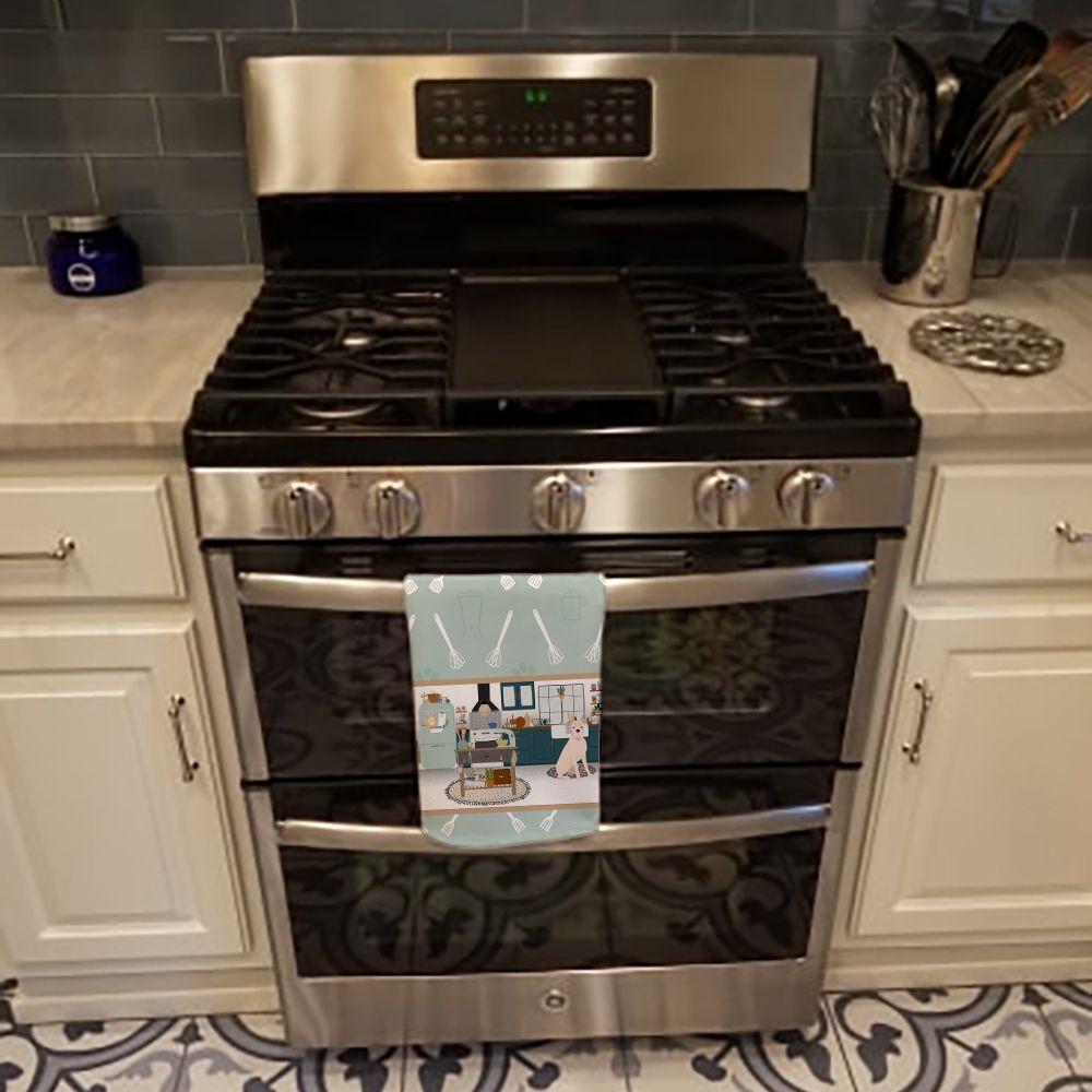 White Boxer Master Dog Chef Kitchen Towel