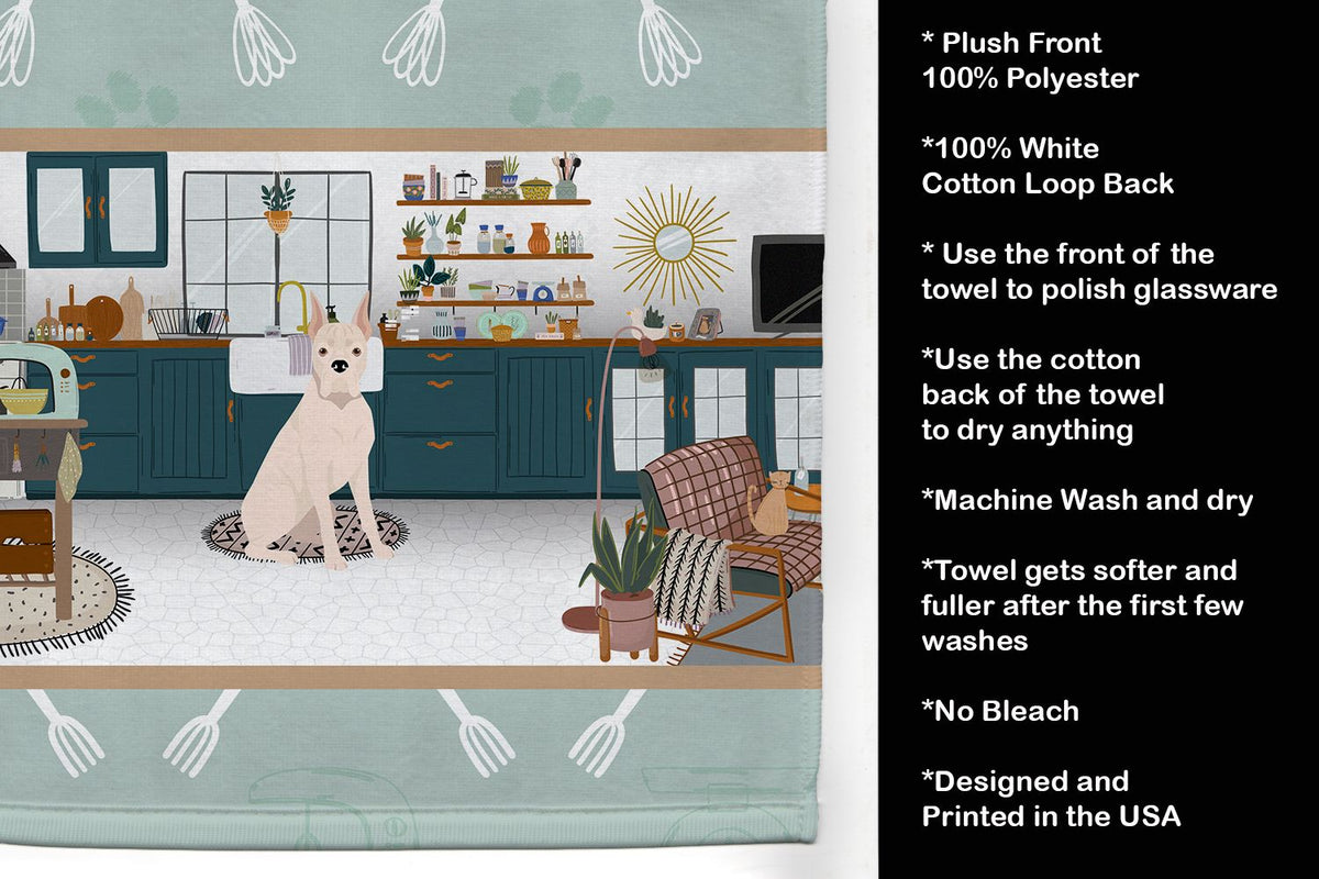 White Boxer Master Dog Chef Kitchen Towel
