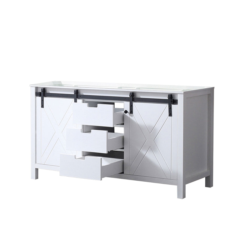 White Double Bath Vanity. – Soft-Close Drawers & Ample Storage