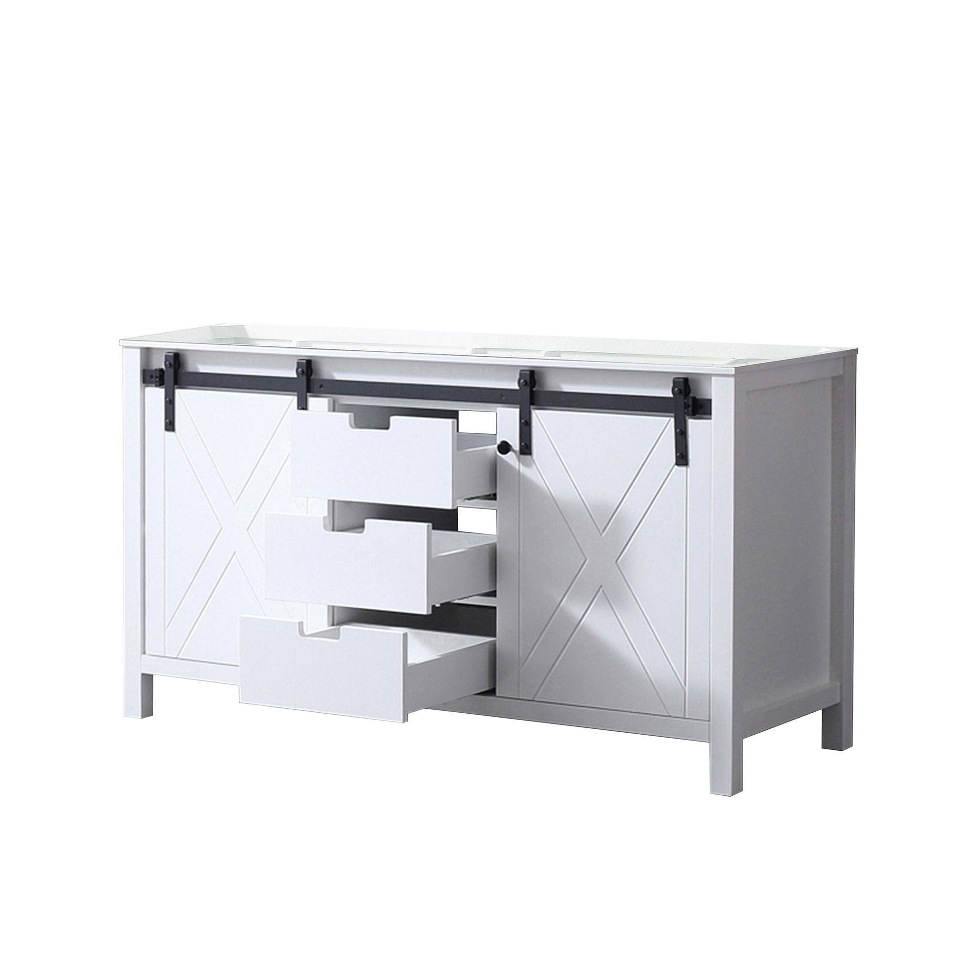 White Double Bath Vanity. – Soft-Close Drawers & Ample Storage