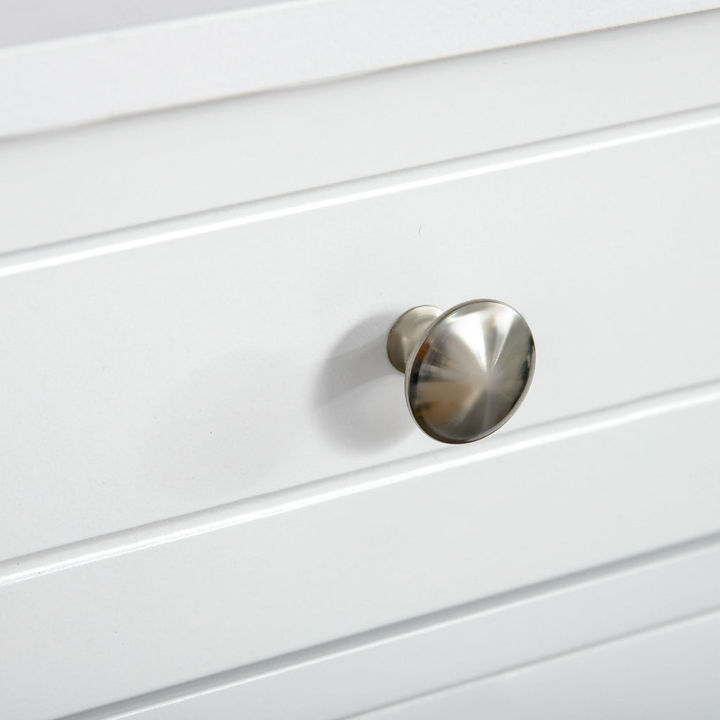 White Freestanding Bathroom Floor Cabinet with 2 Doors and 2 Drawers