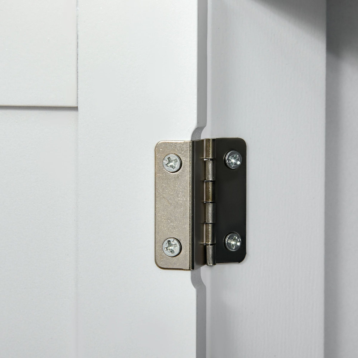 White Freestanding Bathroom Floor Cabinet with 2 Doors and 2 Drawers