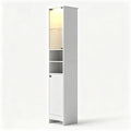 Narrow Bathroom Tall Storage Cabinet with Dimmable LED Light