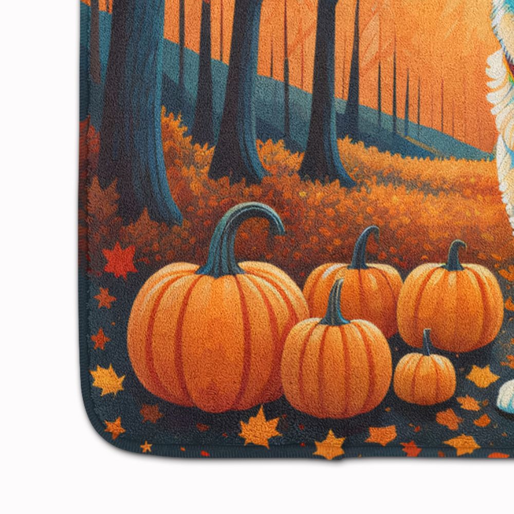White German Shepherd Fall Memory Foam Mat