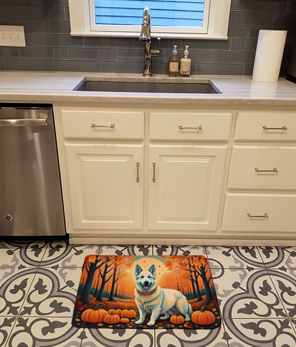 White German Shepherd Fall Memory Foam Mat