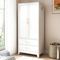 White Wardrobe with Flexible Divided Storage