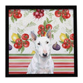 White Miniature Bull Terrier Vegetable Wall Art
