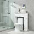 White Over-The-Toilet Bathroom Cabinet with Adjustable Shelves