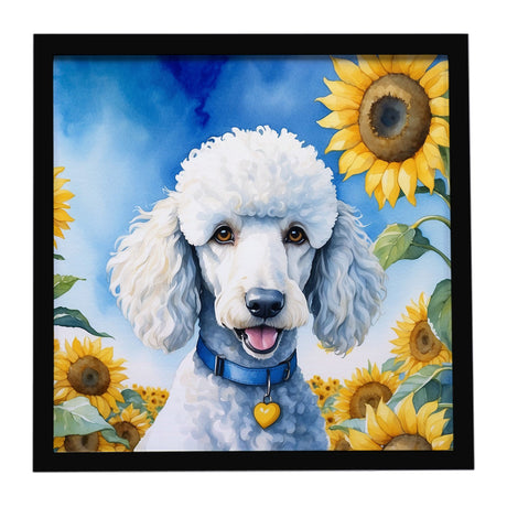 Framed Metal Wall Art – Modern Floral Print Ready to Hang