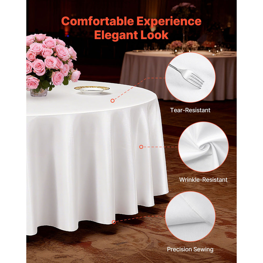 White Round Tablecloths for Formal Events