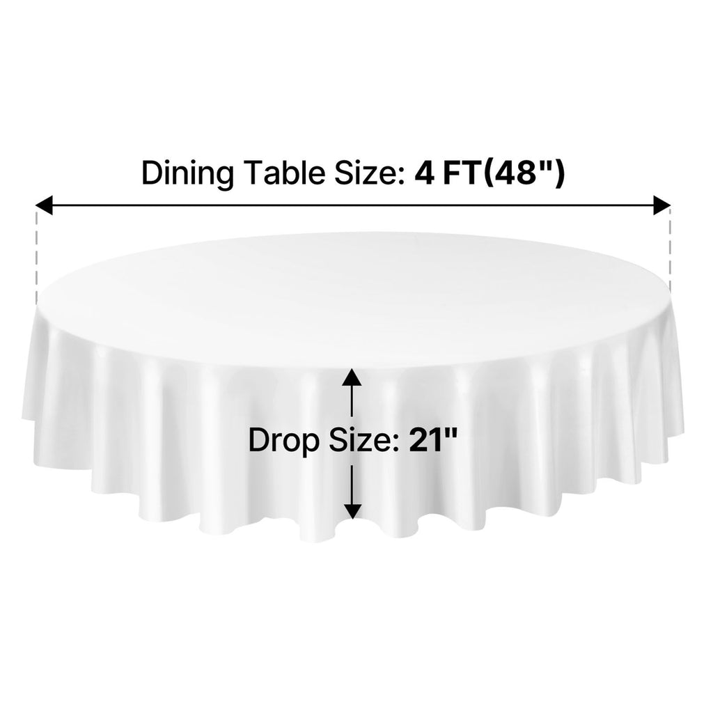 White Round Tablecloths for Formal Events