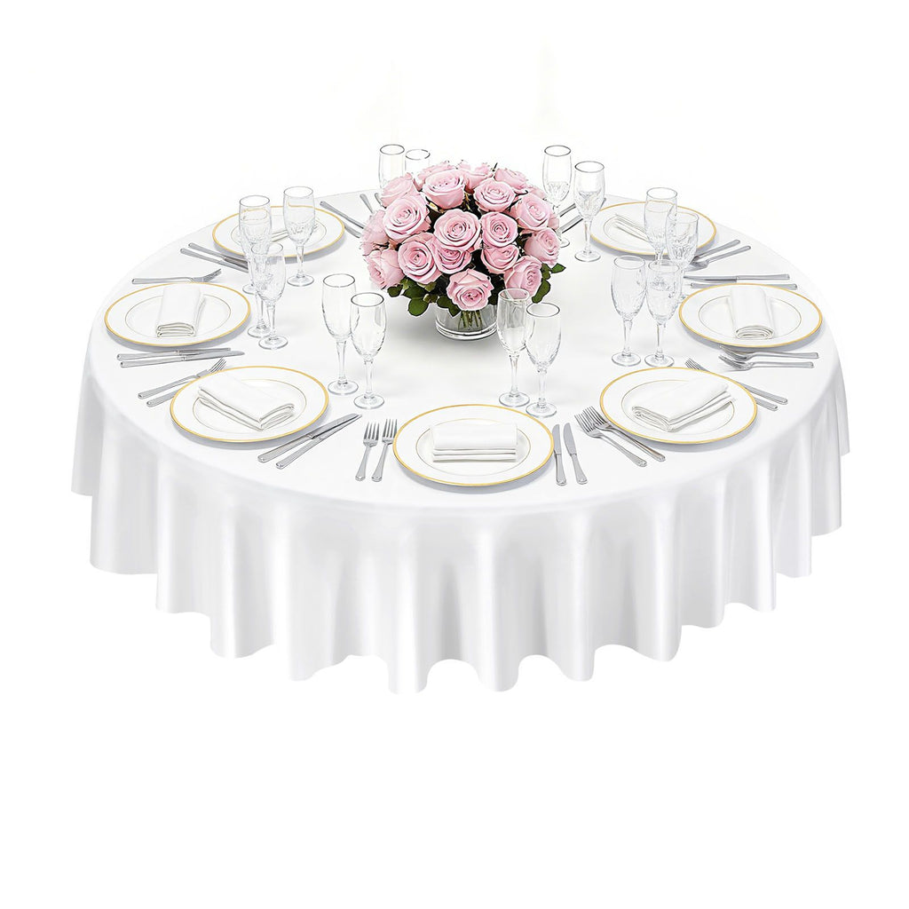 White Round Tablecloths for Formal Events