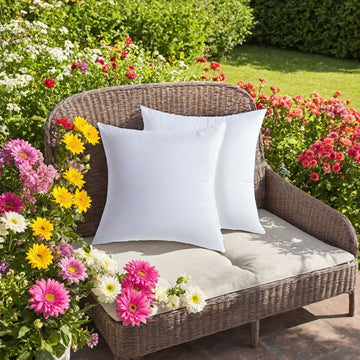 White square pillows (2-pack with bubble wrap) suitable for bed cushions, 18*18, sofa cushion